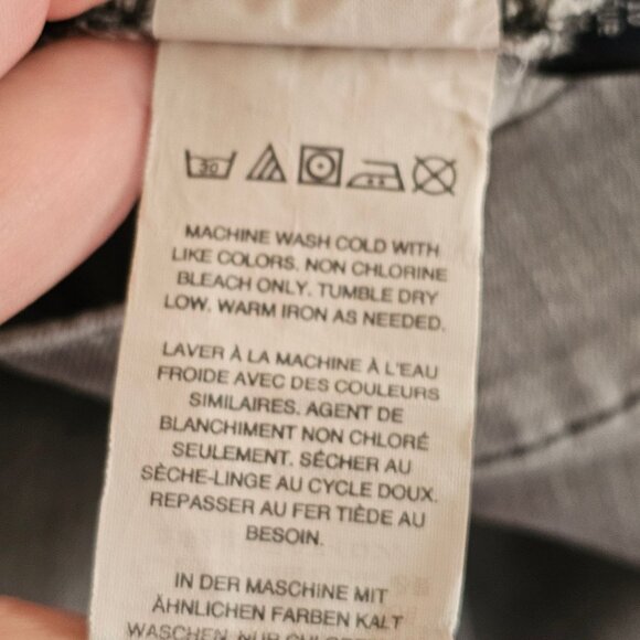 Y2K Grunge Emo Goth Dark Gray Acid Washed Skinny Slim Jean Pants Womens 29 - Picture 16 of 16